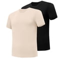 thumbnail image 1 of AherBiu 2PCS Workout Mens T-Shirts Gym Undershirts Crewneck Short Sleeve Basic Cotton T Shirts Solid Color, 1 of 2