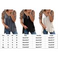 thumbnail image 2 of T-shirt pour Femmes à Motif Imprimé Léopard, Manches Courtes, Col en V, 2 of 2