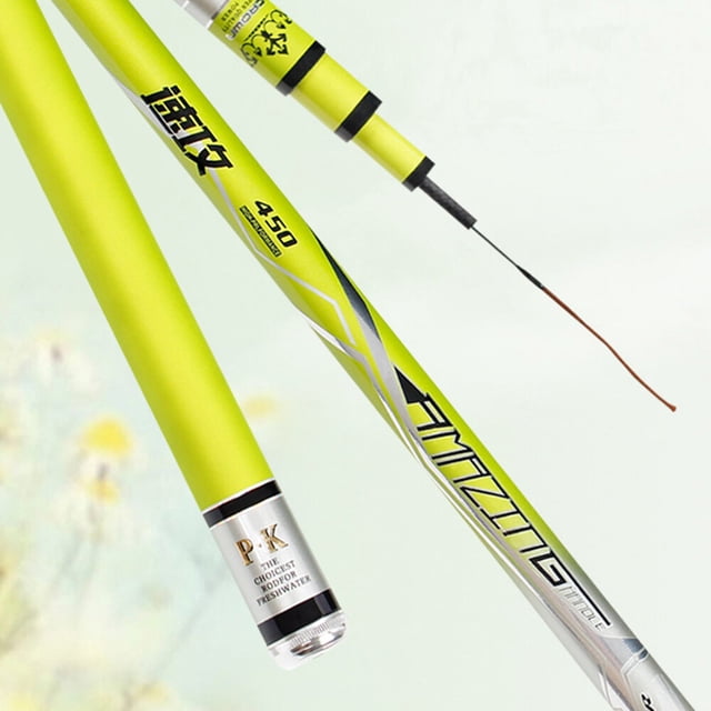 ruzhgo Engin de Pêche au Carbone 3.9M Intégré Engin de Pêche Dur Long Engin de Pêche