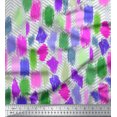 thumbnail image 3 of oneOone Georgette Viscose Fabric Chevron & Brush Stroke Panel Decor Fabric Printed BTY 42 Inch Wide, 3 of 3