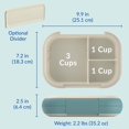 thumbnail image 3 of Bentgo (2-Pack) Chill Max Lunch Box Mixed Colour - Included Ice Pack Keeps Food Cold; 5-Cup Capacity for Adults&Ages 8+, 3 or 4 Compartment Bento Box, BPA-Free, Dishwasher Safe (Fog & Deep Teal/Blue), 3 of 7