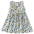 thumbnail image 1 of yoeyez Robes pour Filles 14-16 Ans Tout-Petit Enfant Bébé Filles Sans Manches Imprimé Graphique Débardeur Robe d'Été Plissée Ample Col Rond Robe Soleil Robe Décontractée pour Filles Vert, 4-5 Ans, 1 of 4
