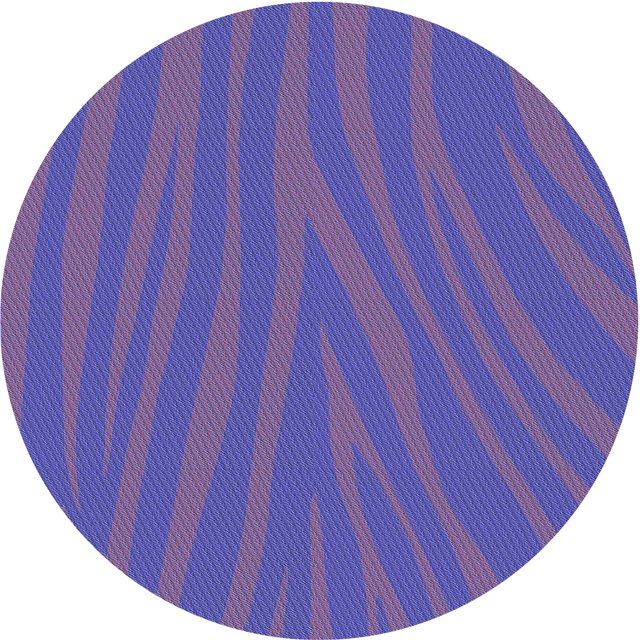 Ahgly Company Tapis d'Intérieur Rond Lavable en Machine Violet Améthyste Transitionnel, 4 Pieds Rond