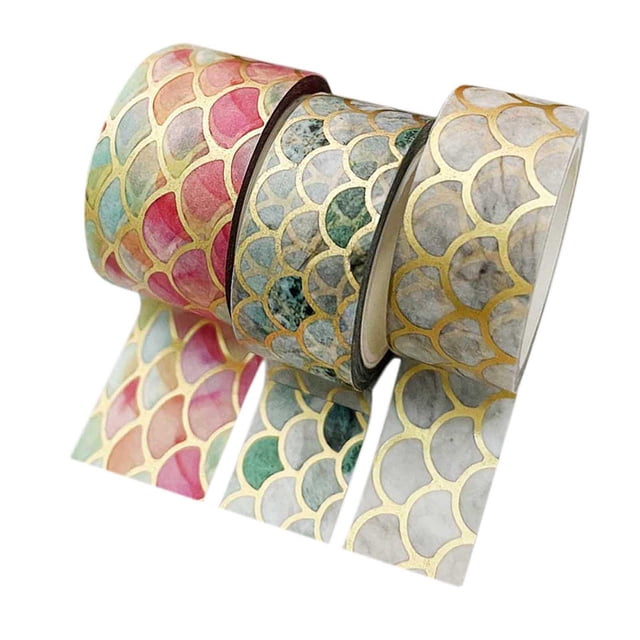 Siruishop 3 Rolls Paper Washi Tape Set for Scrapbooking Supplies Journaling DIY Crafts B