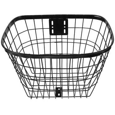MOVTOTOP Durable Black Metal Bike Basket for Storage Use Compatible with Various Bicycles 10.5 Inches