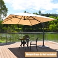 thumbnail image 4 of Costway Parasol Déporté de Patio 10 Pieds X 13 Pieds en Aluminium, Rotation 360°, Inclinaison, Beige, 4 of 10