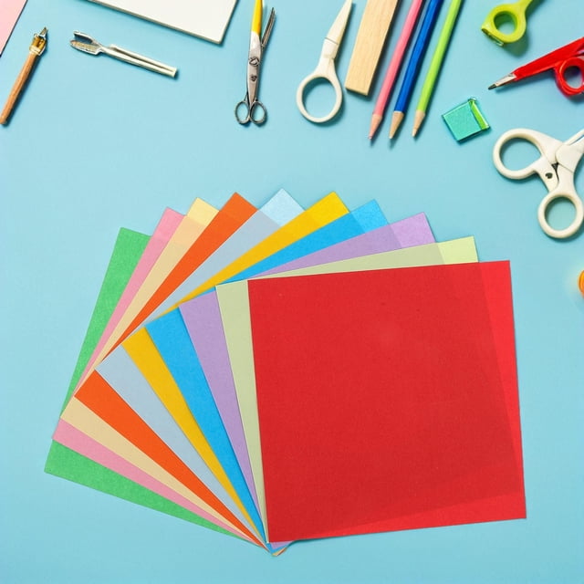 LOLIPPYY 300PCS Art Construction Paper Assorted Color Folding Paper for Holiday Decorations and DIY Arts