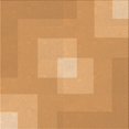 thumbnail image 1 of Ahgly Company Tapis de Zone Carré Transitionnel Néon Orange Lavable en Machine, 8 Pieds Carré, 1 of 7