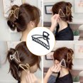 thumbnail image 2 of maskred Fashion Claw Clips Large Simple Style Handy Simple Style Sturdy Exquisite Accessories Barrettes for Women Dark Black/Arc 1Set, 2 of 6