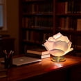 thumbnail image 4 of Metal Table Lamp Large Pink Rose Table Lamp with USB Stepless Dimming Dial Switch for Bedroom Bedside Decor(1Pcs) Rkxzt, 4 of 9