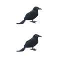 thumbnail image 1 of kurtrusly Horror Props For Halloween - High Simulation Black Crow Ornament For Festive Straight crow 2Set, 1 of 6