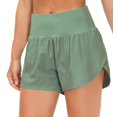 thumbnail image 3 of Womens High Waisted Running Shorts Quick Dry Athletic Workout Shorts with Mesh Liner Zipper Pockets, 3 of 14