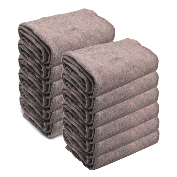 XHT MOTOR- Couverture de Déménagement en Textile Robuste 12 Pcs 80 Pouces x 72 Pouces Tapis d'Emballage pour Meubles Arbre Garde au Chaud [ET-HOME009 X1BOX-Brown]