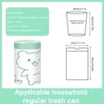 thumbnail image 2 of Small Trash Bags Drawstring ，small Bathroom Garbage Bags， 120 Counts Trash Can Liners For Bathroom Kitchen ，White Rabbit Print 4 Gallon Small Trash Can Liners, 2 of 3