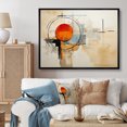 thumbnail image 1 of Designart Abstract Suprematism Oversized framed wall art decor, Abstract Suprematism framed wall Art, Brown Suprematism Geometric Euphony I , Orange Modern black framed wall art, black frame, 1 of 5
