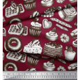 thumbnail image 3 of Soimoi Moss Georgette Fabric Cupcake,Donut & Cookies Food Decor Fabric Printed Yard 42 Inch Wide, 3 of 3