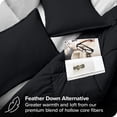thumbnail image 3 of Bare Home Goose Down Alternative Comforter Set - 3 Piece Set - Oversized Queen, Black, 3 of 7