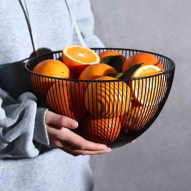 EGNMCR Baskets for Organizing, Baskets Metal Wire Fruit Vegetable Snack Tray Bowl Basket Kitchen Storage Rack the Holder