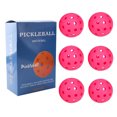 thumbnail image 1 of fastboy 6 Pieces/Set Outdoor Portable Pickleball Assortment 40 Holes Reusable Practise PE Pickle Balls Assorted Kit Birthday Gift Rose Red, 1 of 6