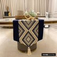 thumbnail image 2 of La HomeCentric décoratif bleu Table Runner 14 x 72 pouces marocain Jacquard tissu motif géométrique style contemporain - Aissa, 2 of 10