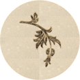 thumbnail image 1 of Ahgly Company Tapis d'Intérieur Lavable en Machine, Mocassin Rond Beige Transitionnel, 5 Pieds Rond, 1 of 7