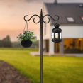 thumbnail image 2 of yeacher Black Iron Garden Hook Stand for Plants and Decorations, Adjustable Height up to 108 Inches (274cm), 19MM Tube Diameter, Includes Ground Insert and Pole Head, 2 of 6