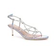 thumbnail image 1 of BLISSFUL STEP Women's Shoes Rhinestone Strap Slingback Kitten Heel Sandals Silver 8.5, 1 of 7