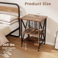 thumbnail image 3 of Costway Meuble pour Tourne-Disque Table de Rangement pour Disques Vinyles Peut Contenir jusqu'à 121 Disques Vinyles Café, 3 of 10