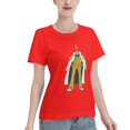 thumbnail image 2 of T-Shirt Basique à Manches Courtes pour Femme une Pièce Singe Jaune, 2 of 6