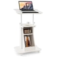 thumbnail image 1 of Gymax Chariot de Bureau pour Ordinateur Portable Assis-Debout Mobile à Roulettes Hauteur Réglable avec Rangement, 1 of 10