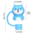 thumbnail image 3 of Binwennn plus plus Tube Neon Colorful Silicone Cartoon Straw Caps And Reusable Drink Covers For Kids, 3 of 4