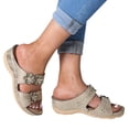 thumbnail image 2 of LSLJS Wedge Slide Slippers Women Ladies Outdoor Slippers Pearl Chain Soft Sole, 2 of 4