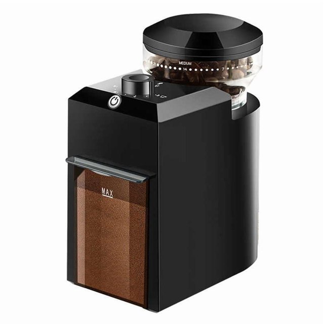 Moulin à Café Électrique à Meules, 28 Réglages de Mouture pour 12 Tasses, Réglable, Moulin Professionnel à Grains, Moulin à Café, Prise US