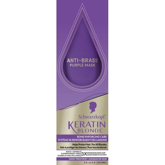 Schwarzkopf Keratin Blonde Anti Brass Purple Mask, 1 Application