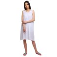 thumbnail image 1 of Moomaya Robe de Nuit Trapèze Unie Sans Manches pour Femme en Coton, 1 of 5