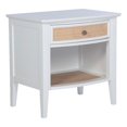 thumbnail image 1 of Bexhill 1-drawer Nightstand Bedside Table White, 1 of 15