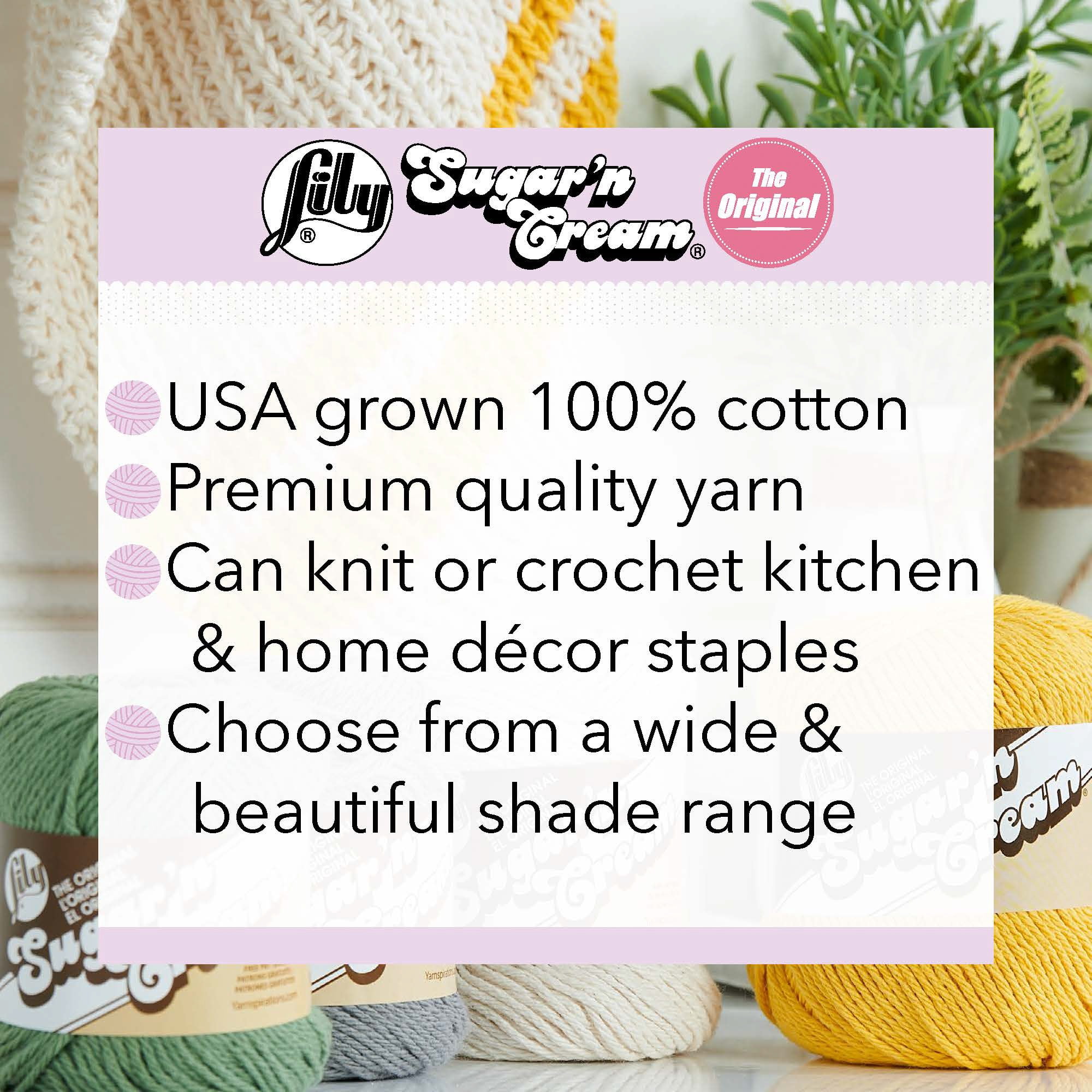 Lily Sugar N Cream® Snc Sb™ #4 Worsted (Medium) Cotton Yarn, Ecru 2.5oz/70.9g 120 Yards