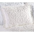 thumbnail image 2 of Beatrice Home Fashions Medallion Chenille, Standard Sham, White, 2 of 2