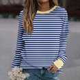 thumbnail image 1 of RXIRUCGD Sweatshirts Décontractés d'Hiver Sans Capuche à Manches Longues Col Rond Imprimé, Bleu, Taille : 4TG, 1 of 5