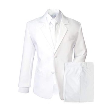 Spring Notion Ensemble de Complet Habillé Blanc pour Garçons 7