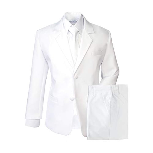 Spring Notion Ensemble de Complet Habillé Blanc pour Garçons 7