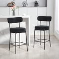 thumbnail image 2 of HOMCOM Modern Bar Stools Set of 2 27" Counter Height Barstools, Black, 2 of 10