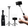 thumbnail image 1 of Perche à Selfie Extensible TNT Remise à Neuf, Télécommande Bluetooth, Trépied, Noir, 1 of 1