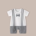 thumbnail image 2 of MeetoTime Combinaisons Bébé Garçons Filles Imprimé Col Rond Manches Courtes T-Shirt Nourrisson Tout-Petit Vêtements d'Été Bébé, 2 of 3