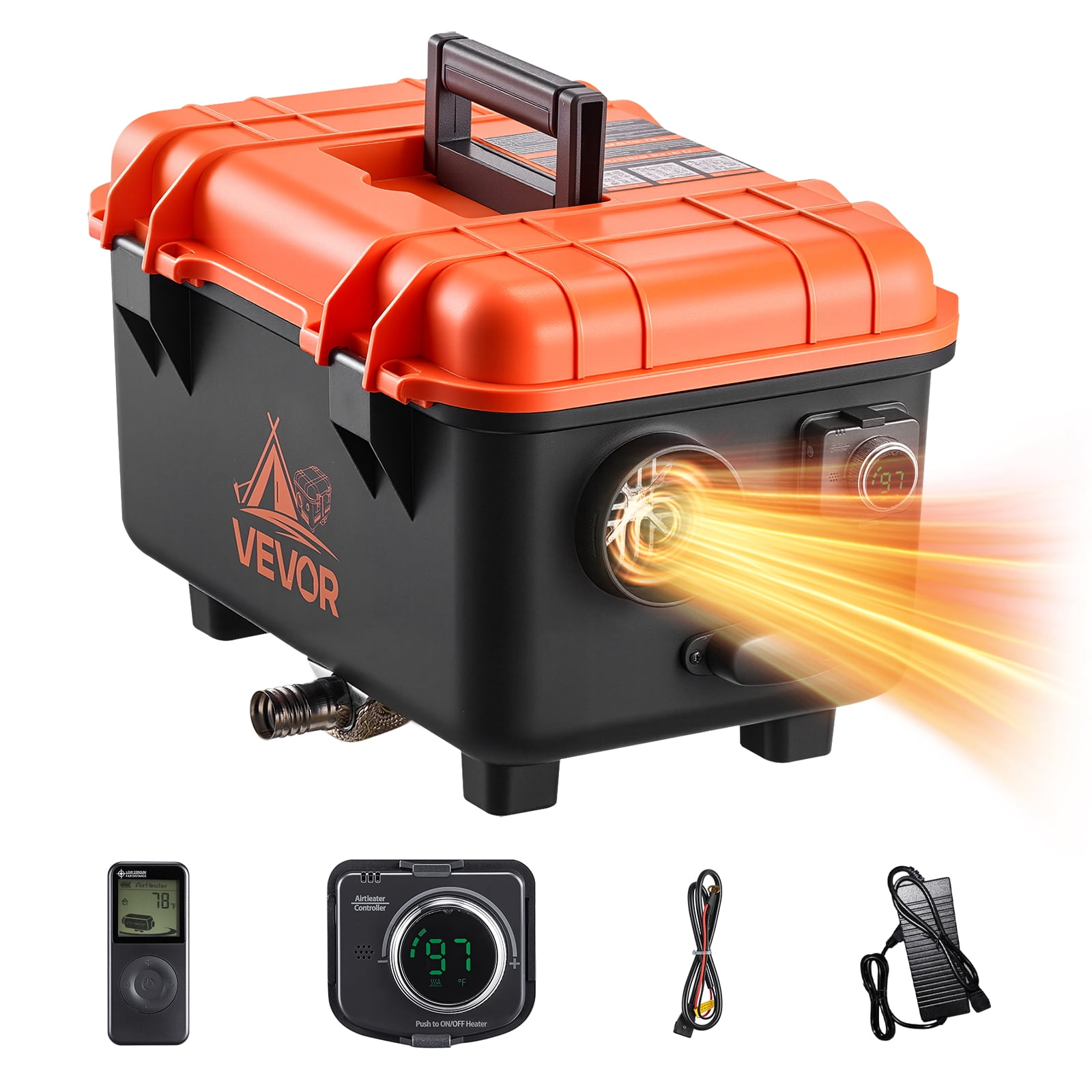 VEVOR Diesel Heater Portable Diesel Air Heater 8KW DC 12V/24V All in One 1.1 Gal
