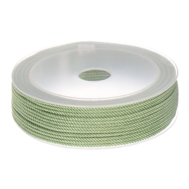 Unique Bargains Twisted Nylon Twine Thread Beading Cord 1.5mm 20M/65 Feet Extra Strong Braided Nylon String, Turquoise Green