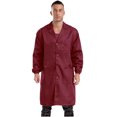 thumbnail image 1 of iiniim Unisexe Hommes Femmes Veste de Travail à Revers Résistante à l'Usure à Manches Longues Manteau de Laboratoire Antipoussière Uniformes Rouge 180, 1 of 6