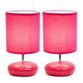 thumbnail image 4 of Simple Designs Stonies Lot de 2 lampes de chevet de table à l'aspect pierre, 4 of 7