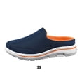 thumbnail image 3 of 1 Paire Femmes Portable Style Décontracté Sandales à Enfiler en Maille Voyage Respirantes Design Simple Pantoufle Sandale Chaussures Bleu Orange Taille 39, 3 of 8