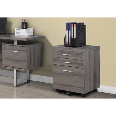 Monarch Specialties File Cabinet, Rolling Mobile, Storage Drawers, Printer Stand, Office, Work, Laminate, Brown, Contemporary, Modern